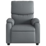 Fauteuil de massage inclinable Gris Similicuir – Image 2