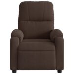 Fauteuil inclinable marron tissu microfibre – Image 4
