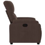 Fauteuil inclinable marron tissu microfibre – Image 5