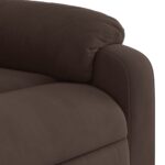 Fauteuil inclinable marron tissu microfibre – Image 6