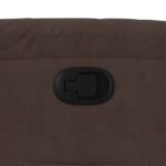 Fauteuil inclinable marron tissu microfibre – Image 7