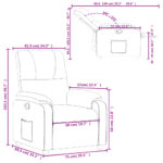 Fauteuil inclinable marron tissu microfibre – Image 9