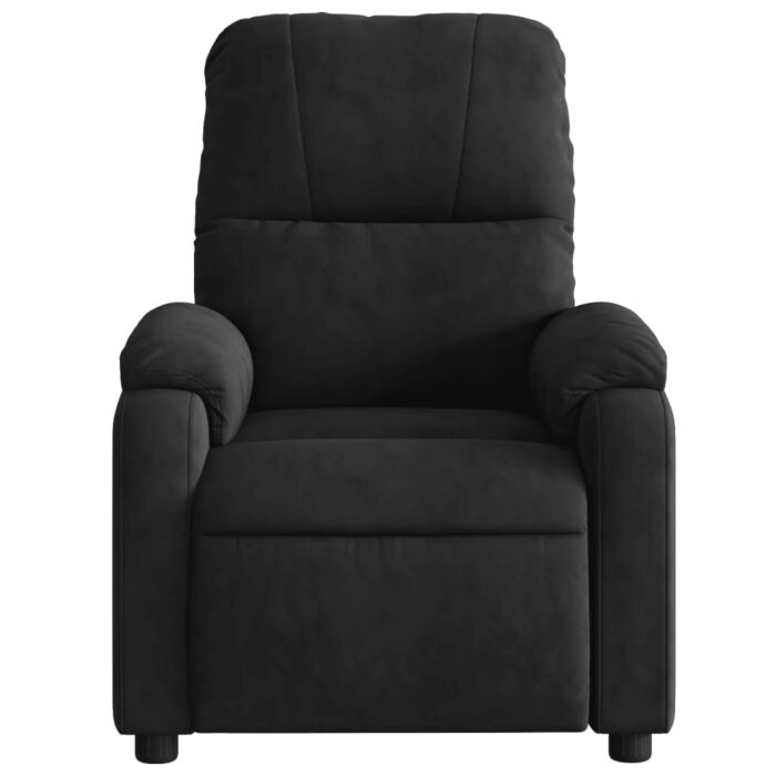 Fauteuil inclinable noir tissu microfibre – Image 4