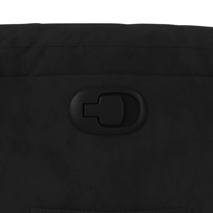 Fauteuil inclinable noir tissu microfibre – Image 7
