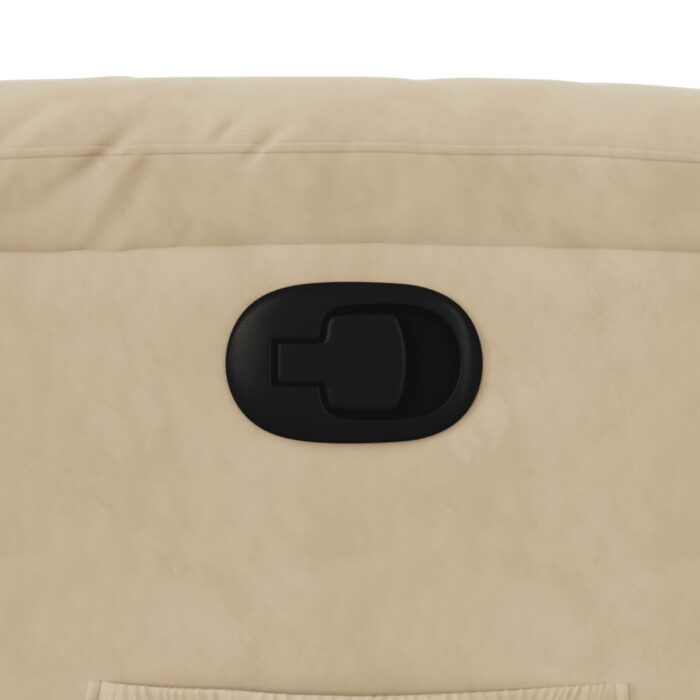 Fauteuil inclinable crème tissu microfibre – Image 7