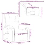 Fauteuil inclinable de massage marron tissu microfibre – Image 11