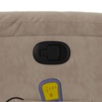 Fauteuil inclinable de massage taupe tissu microfibre – Image 8