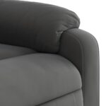 Fauteuil inclinable de massage gris foncé tissu microfibre – Image 7
