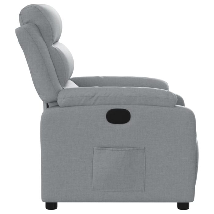 Fauteuil inclinable Gris clair Tissu – Image 5