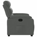 Fauteuil inclinable Gris foncé Tissu – Image 5