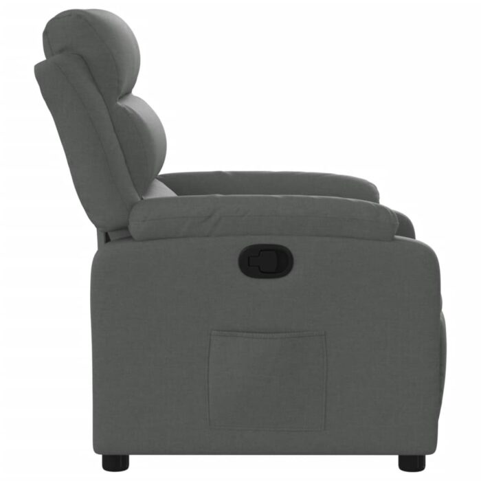 Fauteuil inclinable Gris foncé Tissu – Image 5
