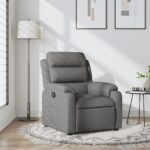 Fauteuil inclinable Gris foncé Tissu
