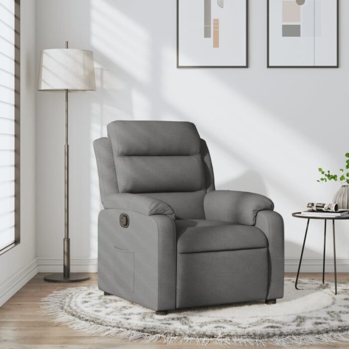 Fauteuil inclinable Gris foncé Tissu – Image 1