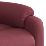 Fauteuil inclinable Rouge bordeaux Tissu – Image 6