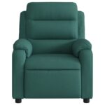 Fauteuil inclinable Vert foncé Tissu – Image 4