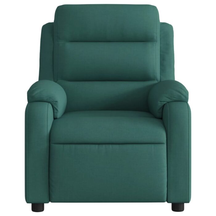 Fauteuil inclinable Vert foncé Tissu – Image 4
