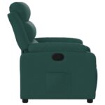 Fauteuil inclinable Vert foncé Tissu – Image 5