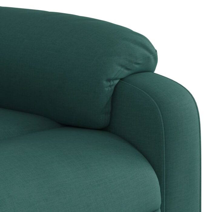 Fauteuil inclinable Vert foncé Tissu – Image 6