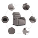 Fauteuil inclinable Taupe Tissu – Image 3
