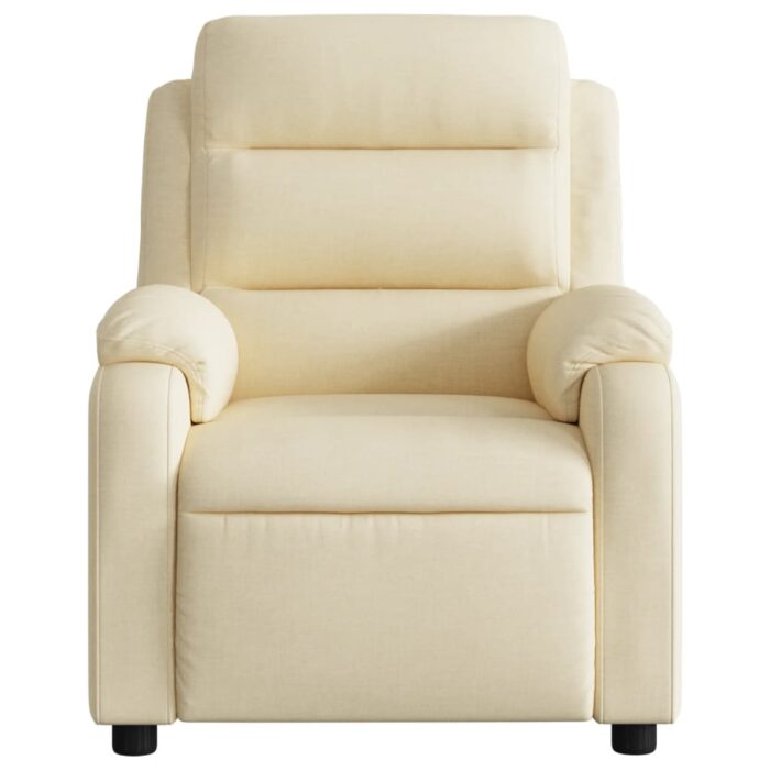 Fauteuil inclinable Crème Tissu – Image 4