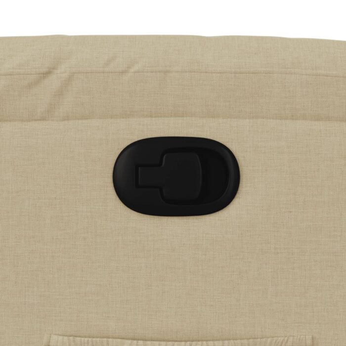 Fauteuil inclinable Crème Tissu – Image 7