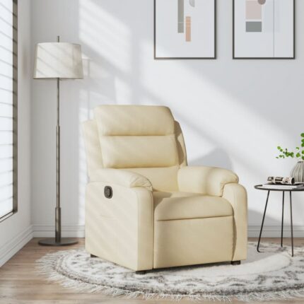 Fauteuil inclinable Crème Tissu