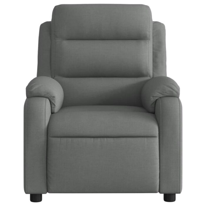 Fauteuil de massage inclinable Gris foncé Tissu – Image 5