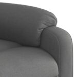 Fauteuil de massage inclinable Gris foncé Tissu – Image 7