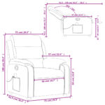 Fauteuil de massage inclinable Noir Tissu – Image 10