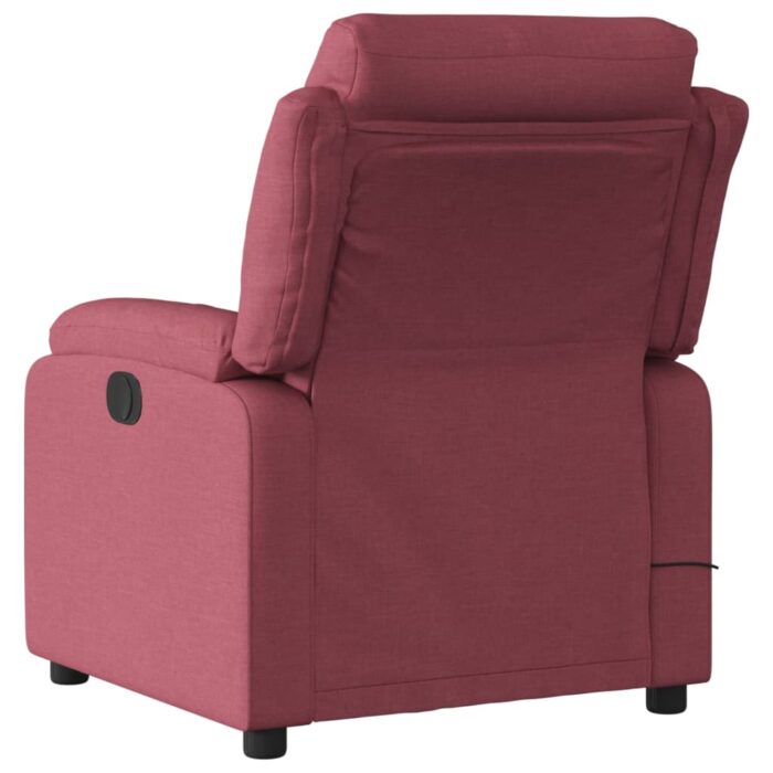 Fauteuil de massage inclinable Rouge bordeaux Tissu – Image 2