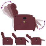 Fauteuil de massage inclinable Rouge bordeaux Tissu – Image 3