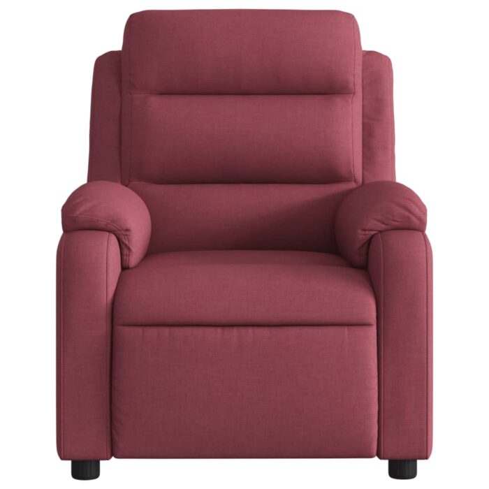 Fauteuil de massage inclinable Rouge bordeaux Tissu – Image 5