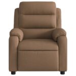 Fauteuil de massage inclinable Marron Tissu – Image 5