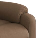 Fauteuil de massage inclinable Marron Tissu – Image 7
