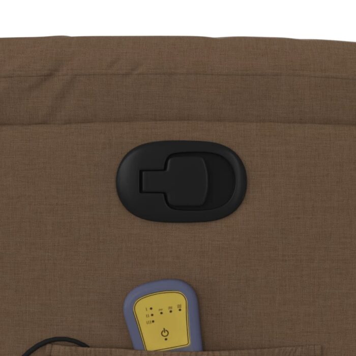 Fauteuil de massage inclinable Marron Tissu – Image 8