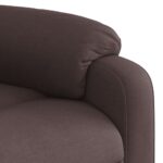 Fauteuil de massage inclinable Marron foncé Tissu – Image 7
