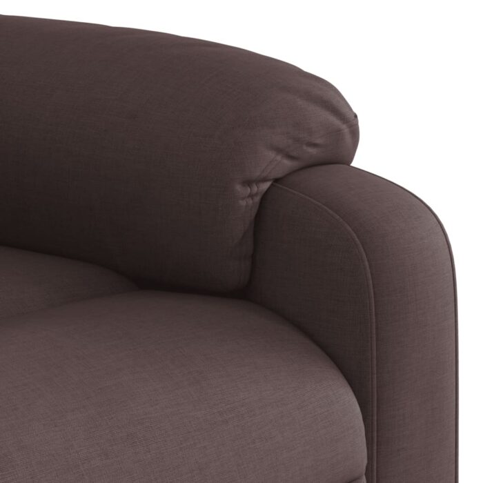 Fauteuil de massage inclinable Marron foncé Tissu – Image 7
