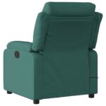Fauteuil de massage inclinable Vert foncé Tissu – Image 2