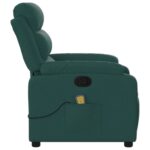 Fauteuil de massage inclinable Vert foncé Tissu – Image 6