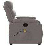 Fauteuil de massage inclinable Taupe Tissu – Image 6