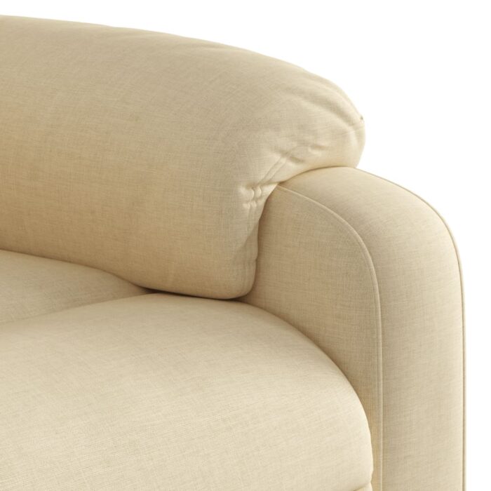 Fauteuil de massage inclinable Crème Tissu – Image 7