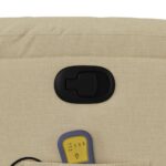 Fauteuil de massage inclinable Crème Tissu – Image 8
