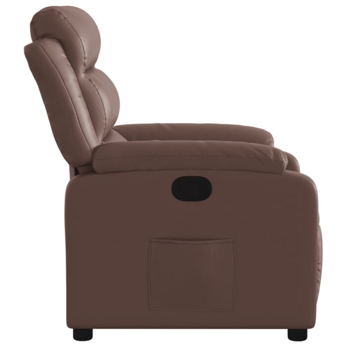 Fauteuil inclinable Marron Similicuir – Image 5