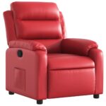 Fauteuil inclinable Rouge Similicuir – Image 5
