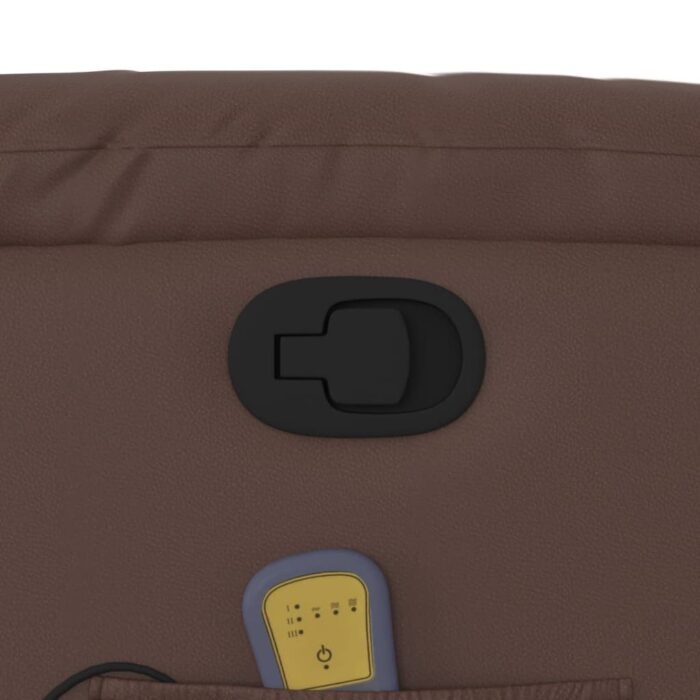 Fauteuil de massage inclinable Marron Similicuir – Image 8