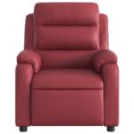 Fauteuil de massage inclinable Rouge bordeaux Similicuir – Image 5