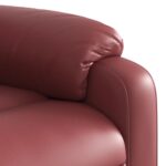 Fauteuil de massage inclinable Rouge bordeaux Similicuir – Image 7
