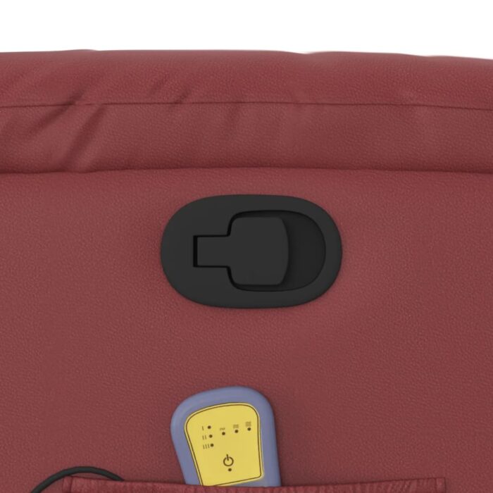 Fauteuil de massage inclinable Rouge bordeaux Similicuir – Image 8