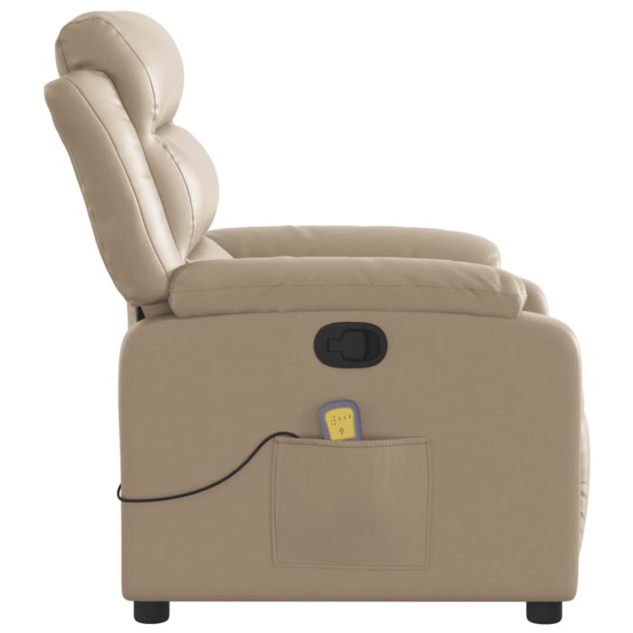 Fauteuil de massage inclinable Cappuccino Similicuir – Image 6