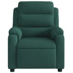 Fauteuil inclinable vert foncé velours – Image 4